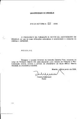Ato da Reitoria nº 0101/2008