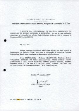 Resolução do Conselho de Ensino, Pesquisa e Extensão nº 0083/1997