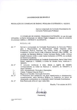 Resolução do Conselho de Ensino, Pesquisa e Extensão nº 0182/2013
