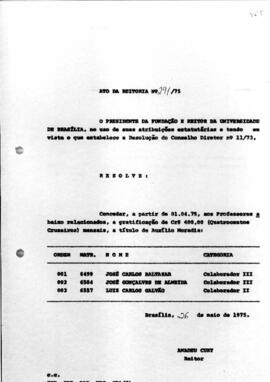 Ato da Reitoria nº 0291/1975