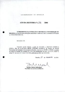 Ato da Reitoria nº 0286/2001