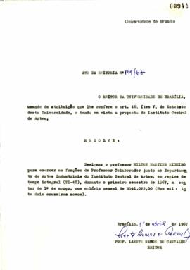 Ato da Reitoria nº 0199/1967