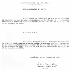 Ato da Reitoria nº 0024/1991