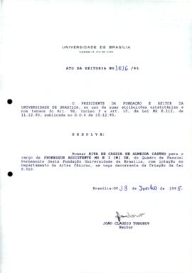 Ato da Reitoria nº 1016/1995