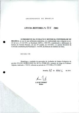 Ato da Reitoria nº 0488/2001