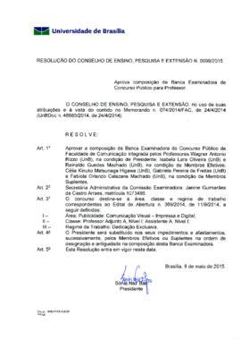 Resolução do Conselho de Ensino, Pesquisa e Extensão nº 0099/2015