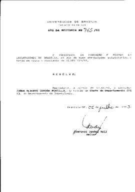 Ato da Reitoria nº 0765/1993