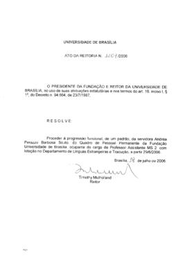 Ato da Reitoria nº 1207/2006