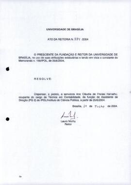 Ato da Reitoria nº 0884/2004