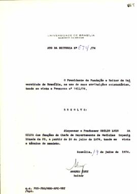 Ato da Reitoria nº 0674/1974