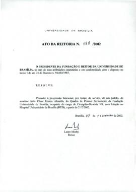 Ato da Reitoria nº 0188/2002