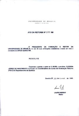 Ato da Reitoria nº 0988/1998