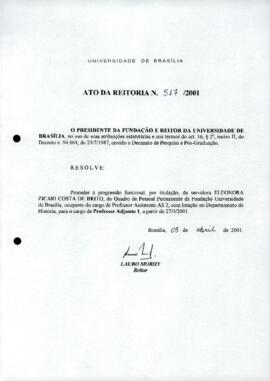 Ato da Reitoria nº 0517/2001