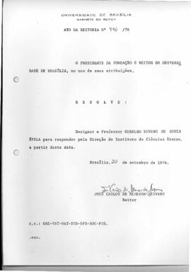Ato da Reitoria nº 0740/1976