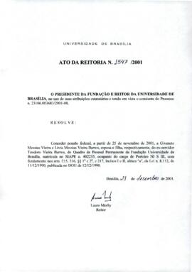 Ato da Reitoria nº 1547/2001