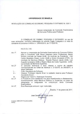 Resolução do Conselho de Ensino, Pesquisa e Extensão nº 0003/2011