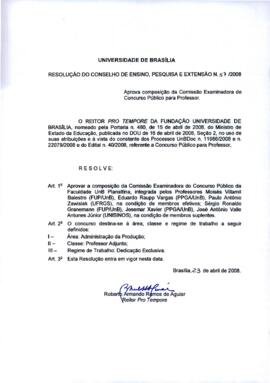 Resolução do Conselho de Ensino, Pesquisa e Extensão nº 0057/2008