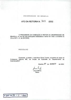 Ato da Reitoria nº 0303/2002