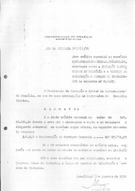 Ato da Reitoria nº 0091/1974