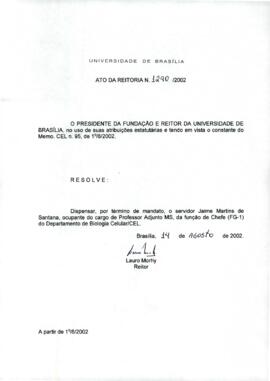 Ato da Reitoria nº 1290/2002