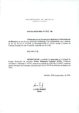 Ato da Reitoria nº 1661/1998