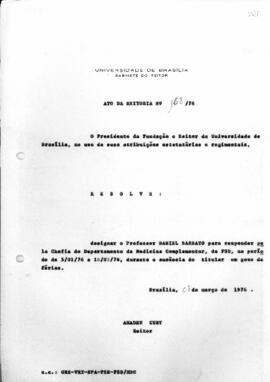 Ato da Reitoria nº 0168/1976