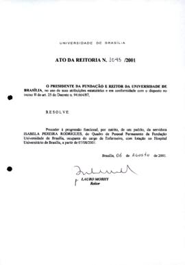 Ato da Reitoria nº 1045/2001