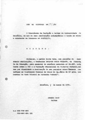 Ato da Reitoria nº 0171/1976