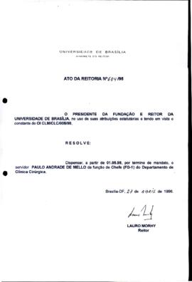 Ato da Reitoria nº 0684/1998