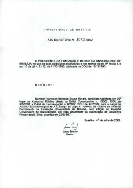 Ato da Reitoria nº 1072/2002