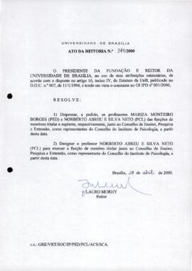 Ato da Reitoria nº 0349/2000