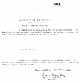 Ato da Reitoria nº 0958/1991