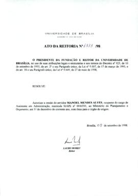 Ato da Reitoria nº 1333/1998