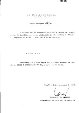 Ato da Reitoria nº 0965/1990