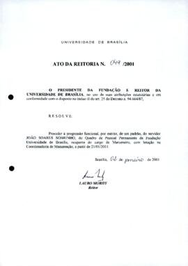 Ato da Reitoria nº 0049/2001