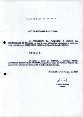 Ato da Reitoria nº 0145/2000