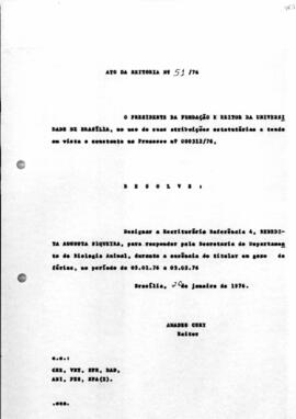 Ato da Reitoria nº 0051/1976