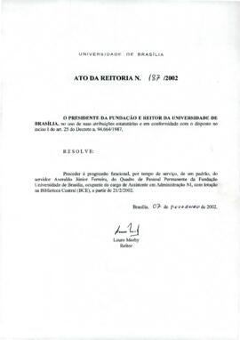 Ato da Reitoria nº 0187/2002