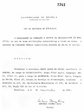 Ato da Reitoria nº 1152/1991