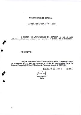 Ato da Reitoria nº 0705/2004