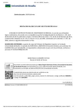 Despacho da Decana de Gestão de Pessoas (2016-10-03)