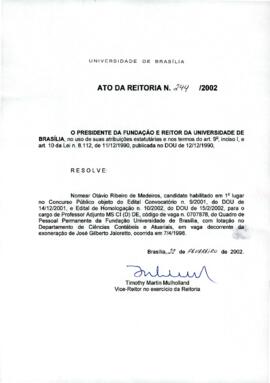 Ato da Reitoria nº 0244/2002