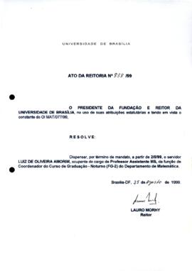 Ato da Reitoria nº 0838/1999