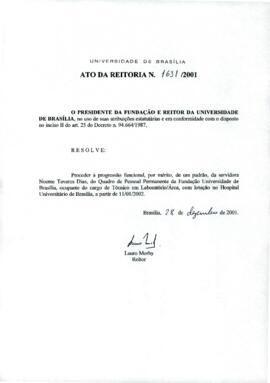 Ato da Reitoria nº 1631/2001