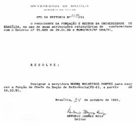 Ato da Reitoria nº 1039/1991