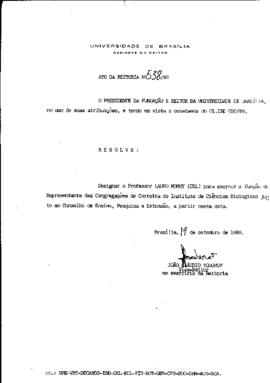 Ato da Reitoria nº 0538/1989