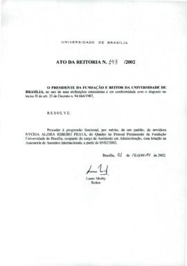 Ato da Reitoria nº 0143/2002