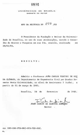 Ato da Reitoria nº 0077/1983