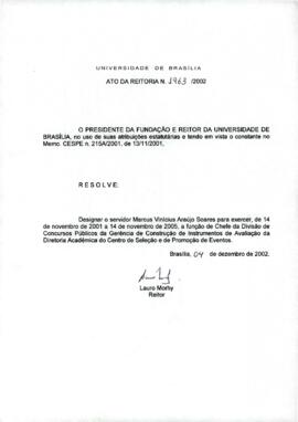 Ato da Reitoria nº 1963/2002