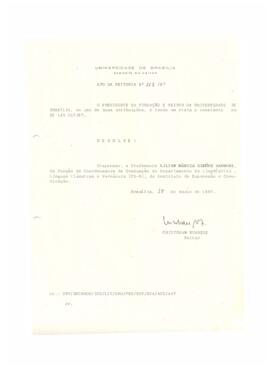 Ato da Reitoria nº 0111/1987
